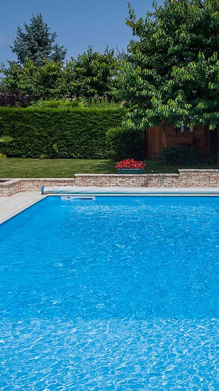 Liner bleu franc de piscine